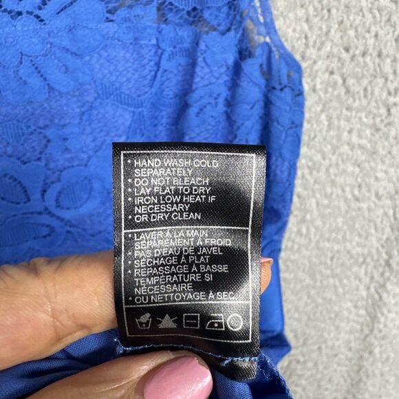 BB Dakota Lace Dress Sz 2 Royal Blue Fit & Flare Cocktail Party Wedding Guest - Picture 8 of 15